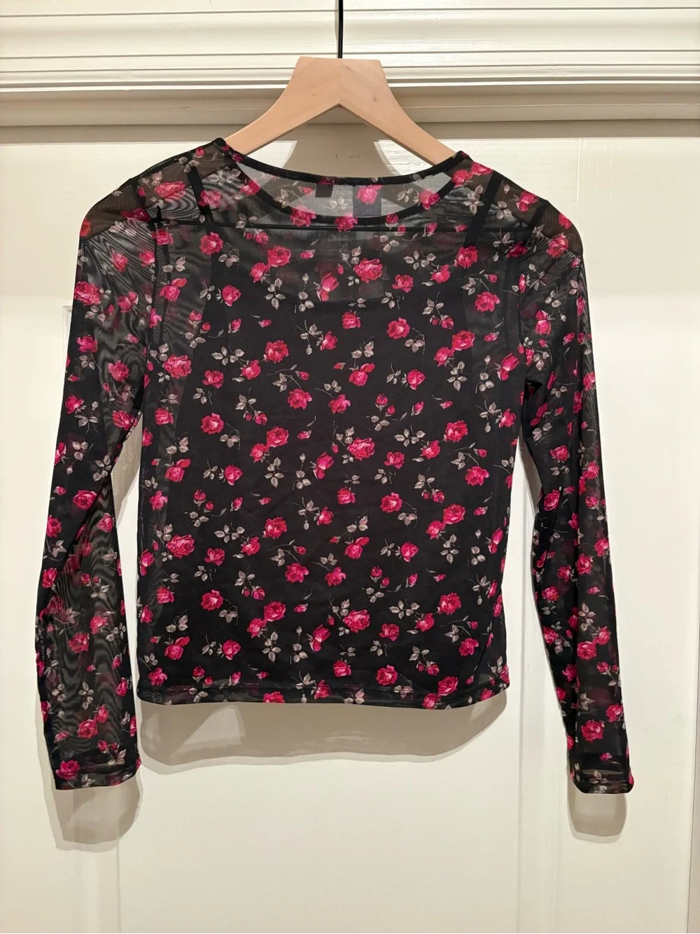 Girls Gap Kids floral mesh long-sleeve top size XL (12) NWT